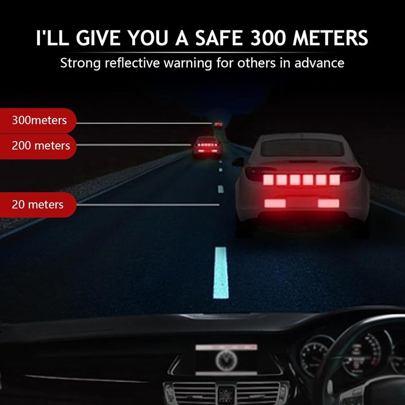 Arwrilt 10 PCS Round Safety Reflectors, High Visibility Reflective Power Adhesive Prism Stickers, 2" Weatherproof Diamond Grade Reflective Stickers for Cars, Trailers, Campers, RVs, Boats (Red) - Image 5